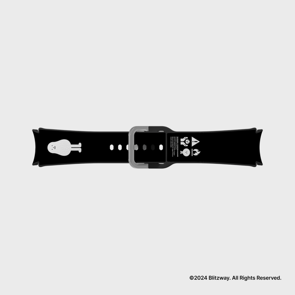 Sticky Monster Lab Black Watch Strap for Galaxy Watch7